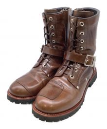 AVIREX（アヴィレックス）の古着「レザーバイカーブーツ　AVIREX　YAMATO」｜ブラウン