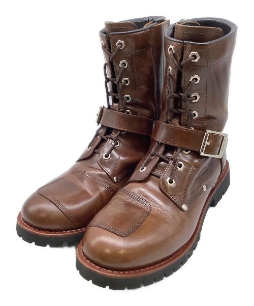 AVIREX（アヴィレックス）AVIREX (アヴィレックス) レザーバイカーブーツ　AVIREX　YAMATO ブラウン サイズ:28cmの古着・服飾アイテム