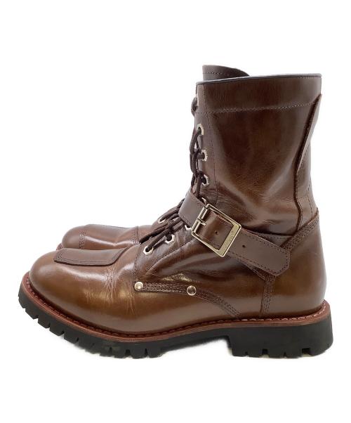 AVIREX（アヴィレックス）AVIREX (アヴィレックス) レザーバイカーブーツ　AVIREX　YAMATO ブラウン サイズ:28cmの古着・服飾アイテム