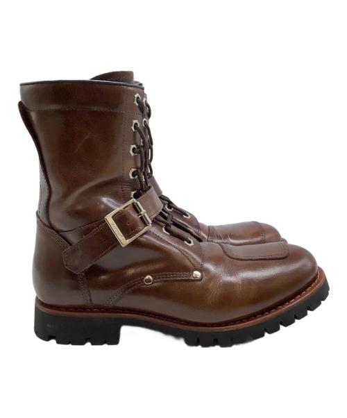 AVIREX（アヴィレックス）AVIREX (アヴィレックス) レザーバイカーブーツ　AVIREX　YAMATO ブラウン サイズ:28cmの古着・服飾アイテム