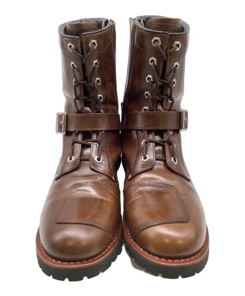 AVIREX（アヴィレックス）AVIREX (アヴィレックス) レザーバイカーブーツ　AVIREX　YAMATO ブラウン サイズ:28cmの古着・服飾アイテム