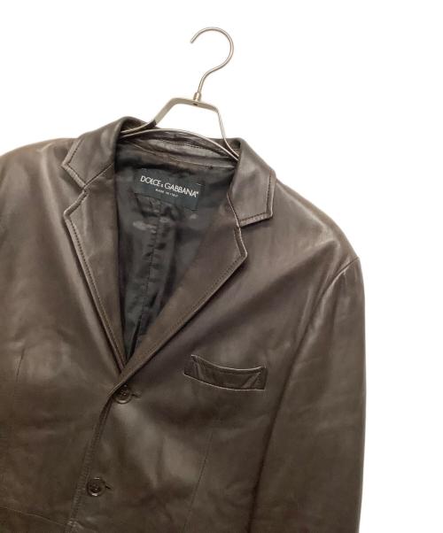 DOLCE & GABBANA（ドルチェ＆ガッバーナ）DOLCE & GABBANA (ドルチェ＆ガッバーナ) テーラードジャケット ブラウン サイズ:50の古着・服飾アイテム
