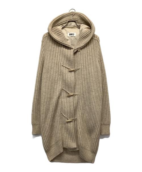 MM6 Maison Margiela（エムエムシックスメゾンマルジェラ）MM6 Maison Margiela (エムエムシックスメゾンマルジェラ) ニットダッフルコート ベージュ サイズ:Sの古着・服飾アイテム