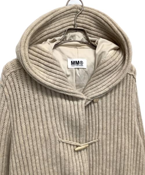 MM6 Maison Margiela（エムエムシックスメゾンマルジェラ）MM6 Maison Margiela (エムエムシックスメゾンマルジェラ) ニットダッフルコート ベージュ サイズ:Sの古着・服飾アイテム