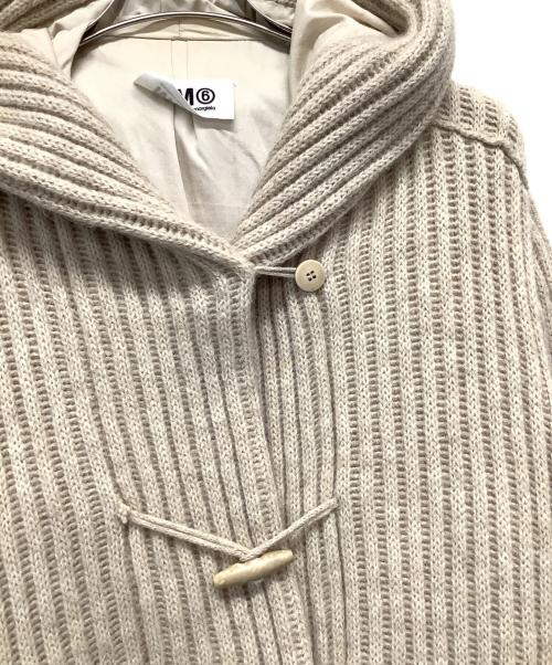 MM6 Maison Margiela（エムエムシックスメゾンマルジェラ）MM6 Maison Margiela (エムエムシックスメゾンマルジェラ) ニットダッフルコート ベージュ サイズ:Sの古着・服飾アイテム