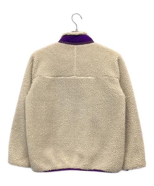Patagonia（パタゴニア）Patagonia (パタゴニア) Kids Classic Retro X Jacketボアジャケット アイボリー×パープル サイズ:XL(キッズ)の古着・服飾アイテム