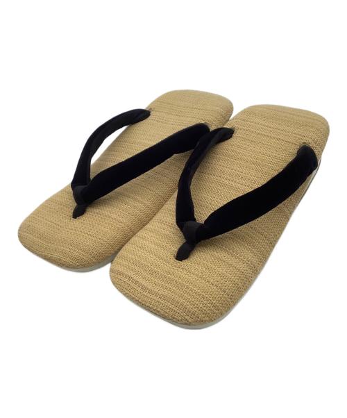 unda（ウンダ）unda (ウンダ) 雪駄サンダル ベージュ サイズ:Mの古着・服飾アイテム