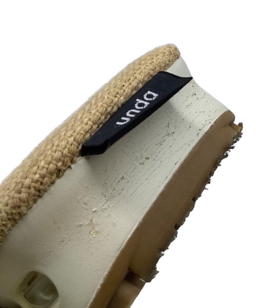 unda（ウンダ）unda (ウンダ) 雪駄サンダル ベージュ サイズ:Mの古着・服飾アイテム
