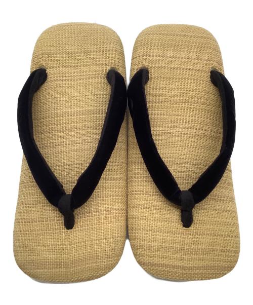 unda（ウンダ）unda (ウンダ) 雪駄サンダル ベージュ サイズ:Mの古着・服飾アイテム