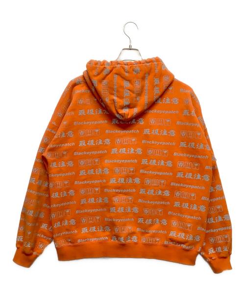 BlackEyePatch（ブラックアイパッチ）BlackEyePatch (ブラックアイパッチ) ジップパーカー オレンジ サイズ:Lの古着・服飾アイテム