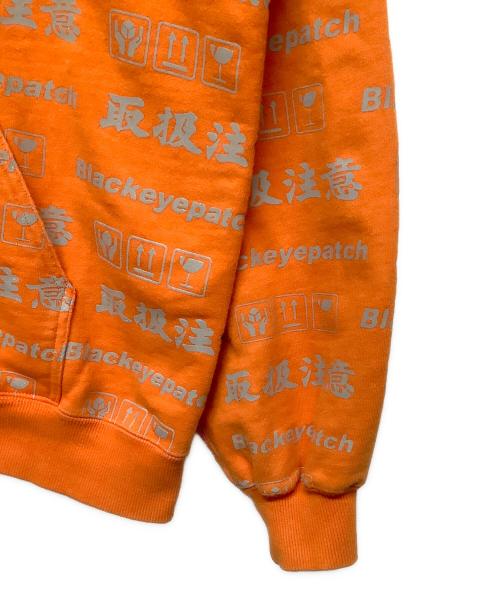 BlackEyePatch（ブラックアイパッチ）BlackEyePatch (ブラックアイパッチ) ジップパーカー オレンジ サイズ:Lの古着・服飾アイテム