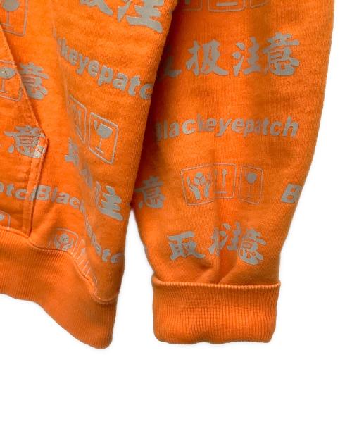 BlackEyePatch（ブラックアイパッチ）BlackEyePatch (ブラックアイパッチ) ジップパーカー オレンジ サイズ:Lの古着・服飾アイテム