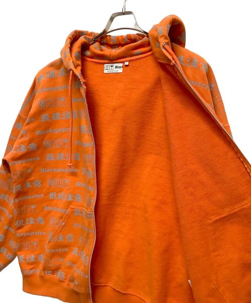 BlackEyePatch（ブラックアイパッチ）BlackEyePatch (ブラックアイパッチ) ジップパーカー オレンジ サイズ:Lの古着・服飾アイテム