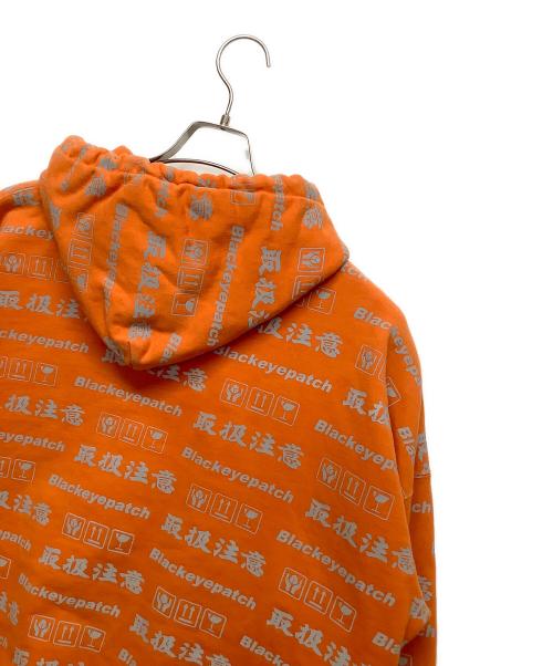 BlackEyePatch（ブラックアイパッチ）BlackEyePatch (ブラックアイパッチ) ジップパーカー オレンジ サイズ:Lの古着・服飾アイテム