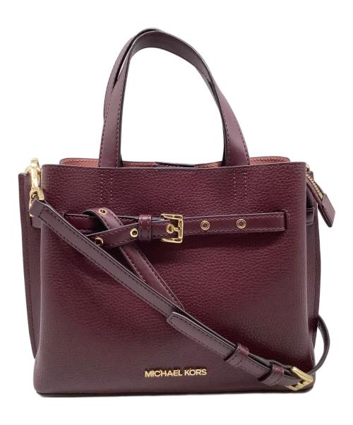 MICHAEL KORS（マイケル・コース）MICHAEL KORS (マイケル・コース) 2Wayバッグ　EMILIA SMALL SATCHEL ワインレッドの古着・服飾アイテム