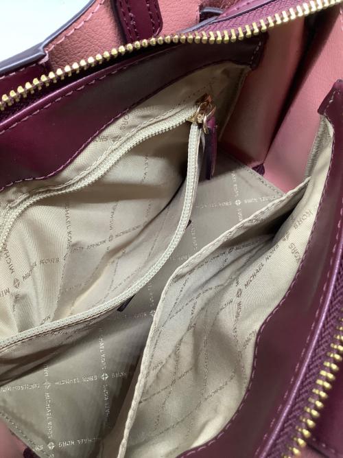 MICHAEL KORS（マイケル・コース）MICHAEL KORS (マイケル・コース) 2Wayバッグ　EMILIA SMALL SATCHEL ワインレッドの古着・服飾アイテム