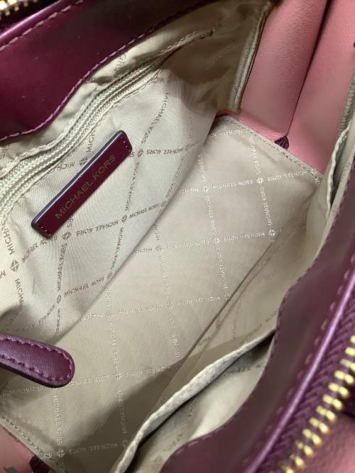 MICHAEL KORS（マイケル・コース）MICHAEL KORS (マイケル・コース) 2Wayバッグ　EMILIA SMALL SATCHEL ワインレッドの古着・服飾アイテム