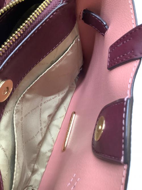 MICHAEL KORS（マイケル・コース）MICHAEL KORS (マイケル・コース) 2Wayバッグ　EMILIA SMALL SATCHEL ワインレッドの古着・服飾アイテム