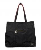 PORTERポーター）の古着「エルファイントートバッグ」｜ブラック×レッド