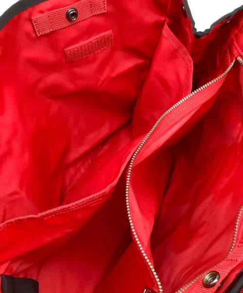 PORTER（ポーター）PORTER (ポーター) エルファイントートバッグ ブラック×レッドの古着・服飾アイテム