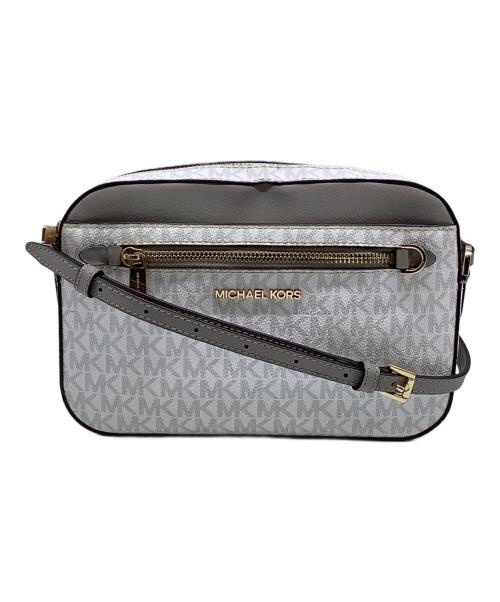 MICHAEL KORS（マイケル・コース）MICHAEL KORS (マイケル・コース) ショルダーバッグ ホワイト×グレーの古着・服飾アイテム