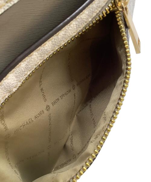 MICHAEL KORS（マイケル・コース）MICHAEL KORS (マイケル・コース) ショルダーバッグ ホワイト×グレーの古着・服飾アイテム