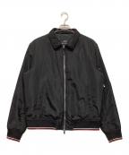 ARMANI EXCHANGEアルマーニ エクスチェンジ）の古着「ラインリブ ブルゾン」｜ブラック