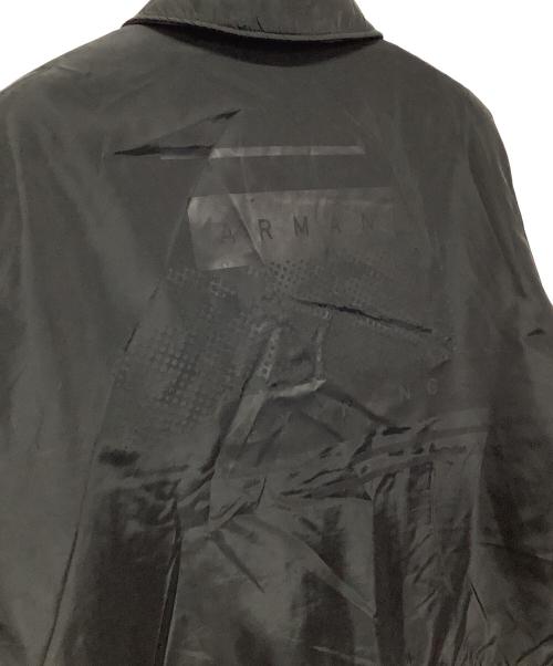 ARMANI EXCHANGE（アルマーニ エクスチェンジ）ARMANI EXCHANGE (アルマーニ エクスチェンジ) ラインリブ ブルゾン ブラック サイズ:Lの古着・服飾アイテム