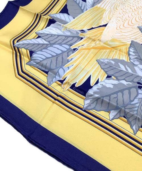 HERMES（エルメス）HERMES (エルメス) シルクスカーフ イエローの古着・服飾アイテム