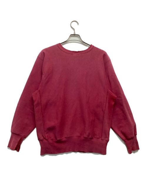 Champion REVERSE WEAVE（チャンピオン リバース ウィーブ）Champion REVERSE WEAVE (チャンピオン リバース ウィーブ) 90'sダメージスウェット　Champion REVERSE WEAVE レッド サイズ:Lの古着・服飾アイテム