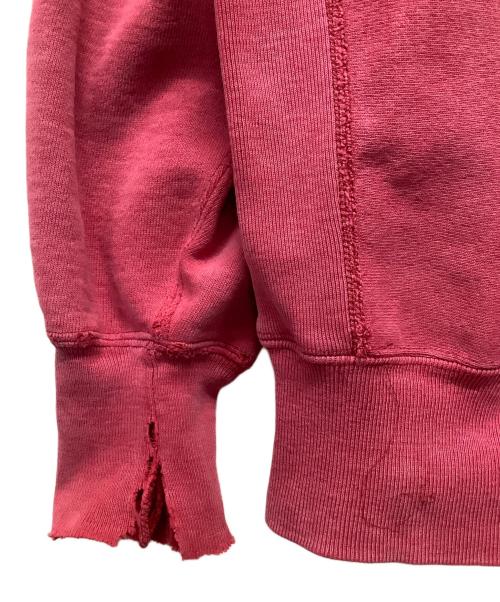 Champion REVERSE WEAVE（チャンピオン リバース ウィーブ）Champion REVERSE WEAVE (チャンピオン リバース ウィーブ) 90'sダメージスウェット　Champion REVERSE WEAVE レッド サイズ:Lの古着・服飾アイテム