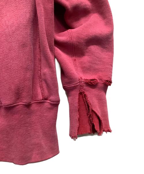 Champion REVERSE WEAVE（チャンピオン リバース ウィーブ）Champion REVERSE WEAVE (チャンピオン リバース ウィーブ) 90'sダメージスウェット　Champion REVERSE WEAVE レッド サイズ:Lの古着・服飾アイテム