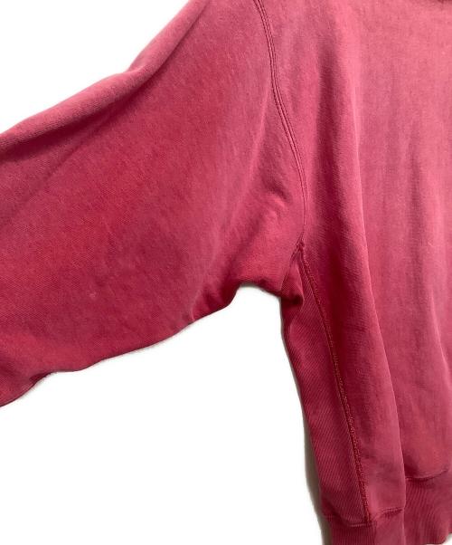 Champion REVERSE WEAVE（チャンピオン リバース ウィーブ）Champion REVERSE WEAVE (チャンピオン リバース ウィーブ) 90'sダメージスウェット　Champion REVERSE WEAVE レッド サイズ:Lの古着・服飾アイテム