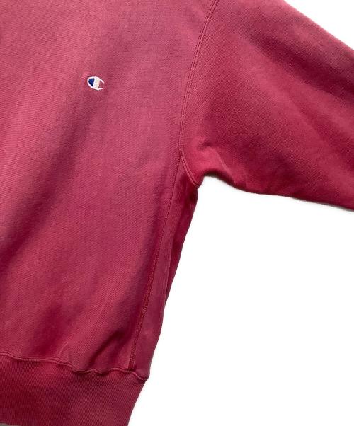 Champion REVERSE WEAVE（チャンピオン リバース ウィーブ）Champion REVERSE WEAVE (チャンピオン リバース ウィーブ) 90'sダメージスウェット　Champion REVERSE WEAVE レッド サイズ:Lの古着・服飾アイテム