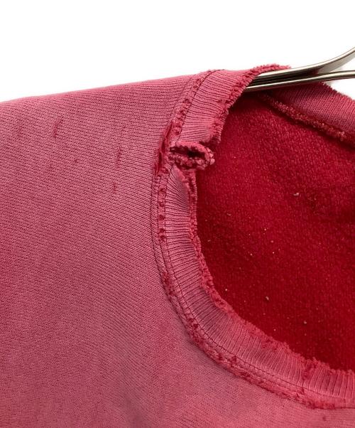 Champion REVERSE WEAVE（チャンピオン リバース ウィーブ）Champion REVERSE WEAVE (チャンピオン リバース ウィーブ) 90'sダメージスウェット　Champion REVERSE WEAVE レッド サイズ:Lの古着・服飾アイテム