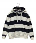 PEARLY GATESパーリーゲイツ）の古着「プルオーバーパーカー」｜ブラック×ホワイト