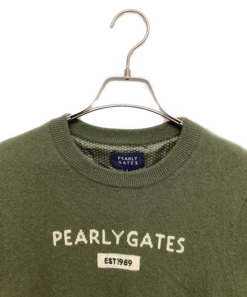 PEARLY GATES（パーリーゲイツ）PEARLY GATES (パーリーゲイツ) ニット オリーブ サイズ:1の古着・服飾アイテム