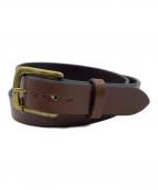 ROLLING DUB TRIO×MILESTONE&Coローリングダブトリオ）の古着「レザーベルト」｜ブラウン