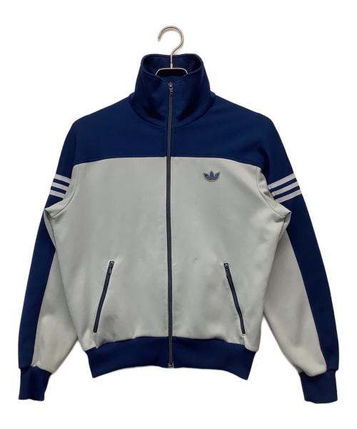 adidas（アディダス）adidas (アディダス) 70's-80'sトラックジャケット グレー×ネイビー サイズ:2の古着・服飾アイテム