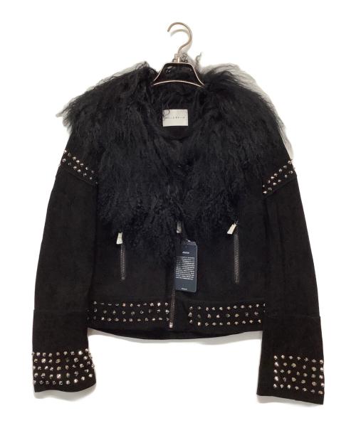 BELLE BELLA（ベレベーラ）BELLE BELLA (ベレベーラ) スウェードファージャケット ブラック サイズ:M 未使用品の古着・服飾アイテム