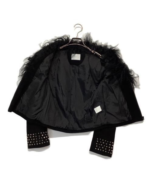 BELLE BELLA（ベレベーラ）BELLE BELLA (ベレベーラ) スウェードファージャケット ブラック サイズ:M 未使用品の古着・服飾アイテム