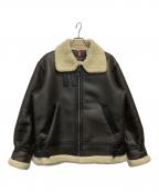 ALPHAアルファ）の古着「フェイクムートンジャケット」｜ブラウン