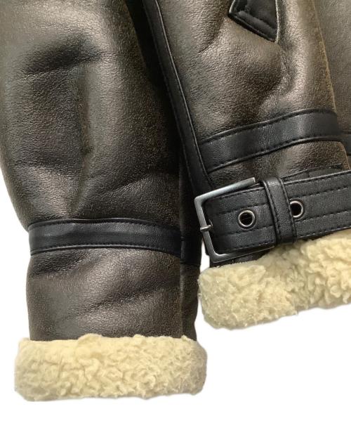 ALPHA（アルファ）ALPHA (アルファ) フェイクムートンジャケット ブラウン サイズ:Mの古着・服飾アイテム