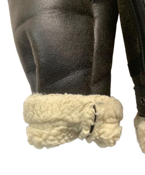 ALPHA（アルファ）ALPHA (アルファ) フェイクムートンジャケット ブラウン サイズ:Mの古着・服飾アイテム