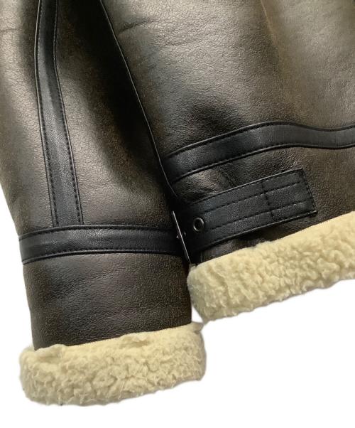 ALPHA（アルファ）ALPHA (アルファ) フェイクムートンジャケット ブラウン サイズ:Mの古着・服飾アイテム