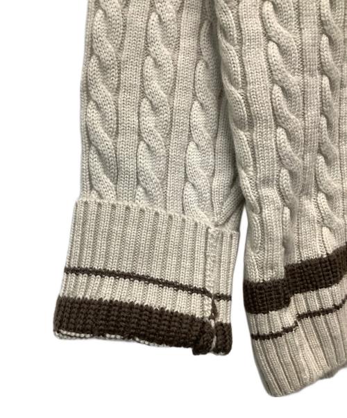 BATONER（バトナ―）BATONER (バトナ―) SHIPS (シップス) チルデンセーター ベージュ サイズ:3の古着・服飾アイテム