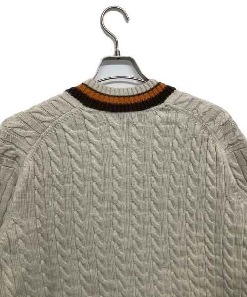 BATONER（バトナ―）BATONER (バトナ―) SHIPS (シップス) チルデンセーター ベージュ サイズ:3の古着・服飾アイテム