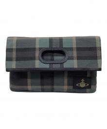 Vivienne Westwood（ヴィヴィアンウエストウッド）の古着「クラッチバッグ」｜グリーン×ブラック