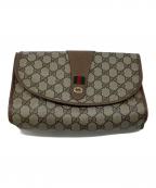 GUCCIグッチ）の古着「クラッチバッグ」｜ベージュ×ブラウン