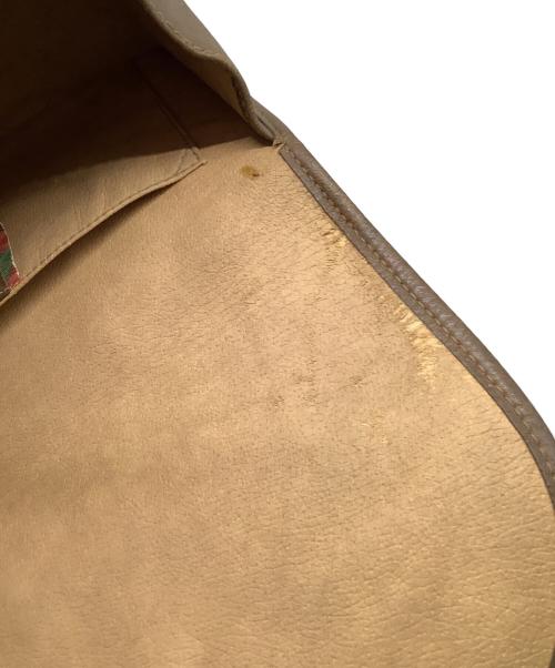 GUCCI（グッチ）GUCCI (グッチ) クラッチバッグ ベージュ×ブラウンの古着・服飾アイテム